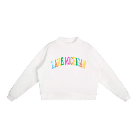 Lake Michigan Rainbow Mockneck Sweatshirt