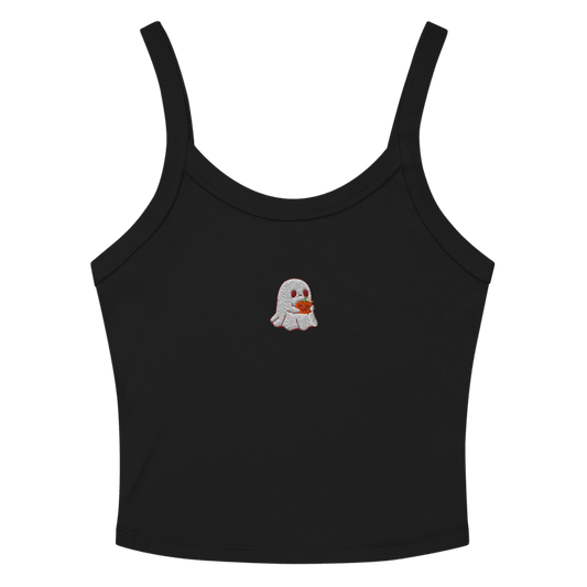 Ghost - Embroidered Tank Top, Halloween