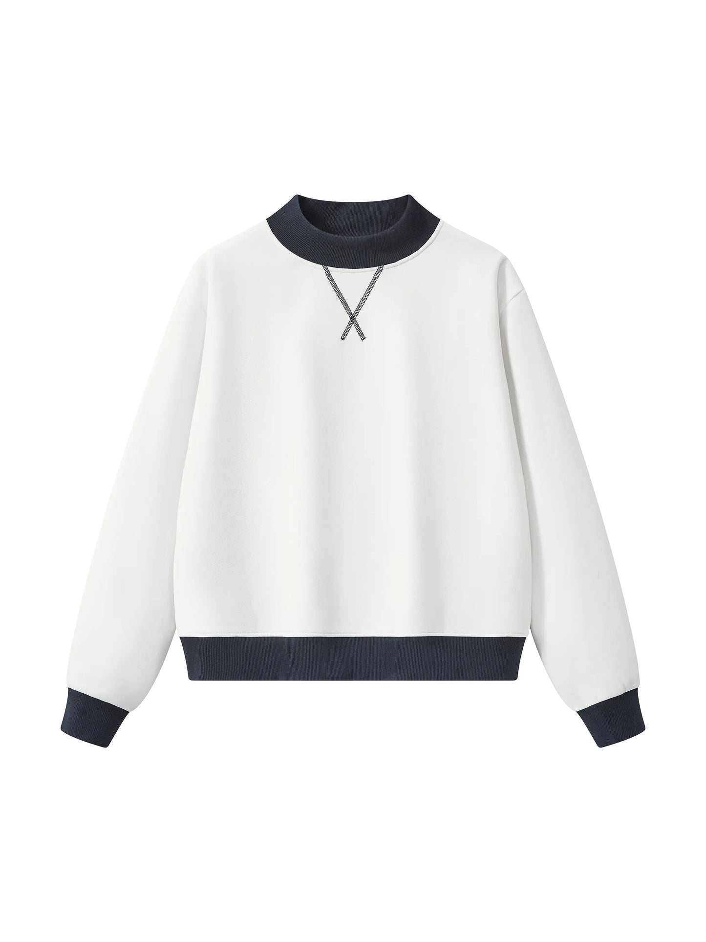 BLANK Two-Tone Mockneck Sweatshirt, Multiple Colors