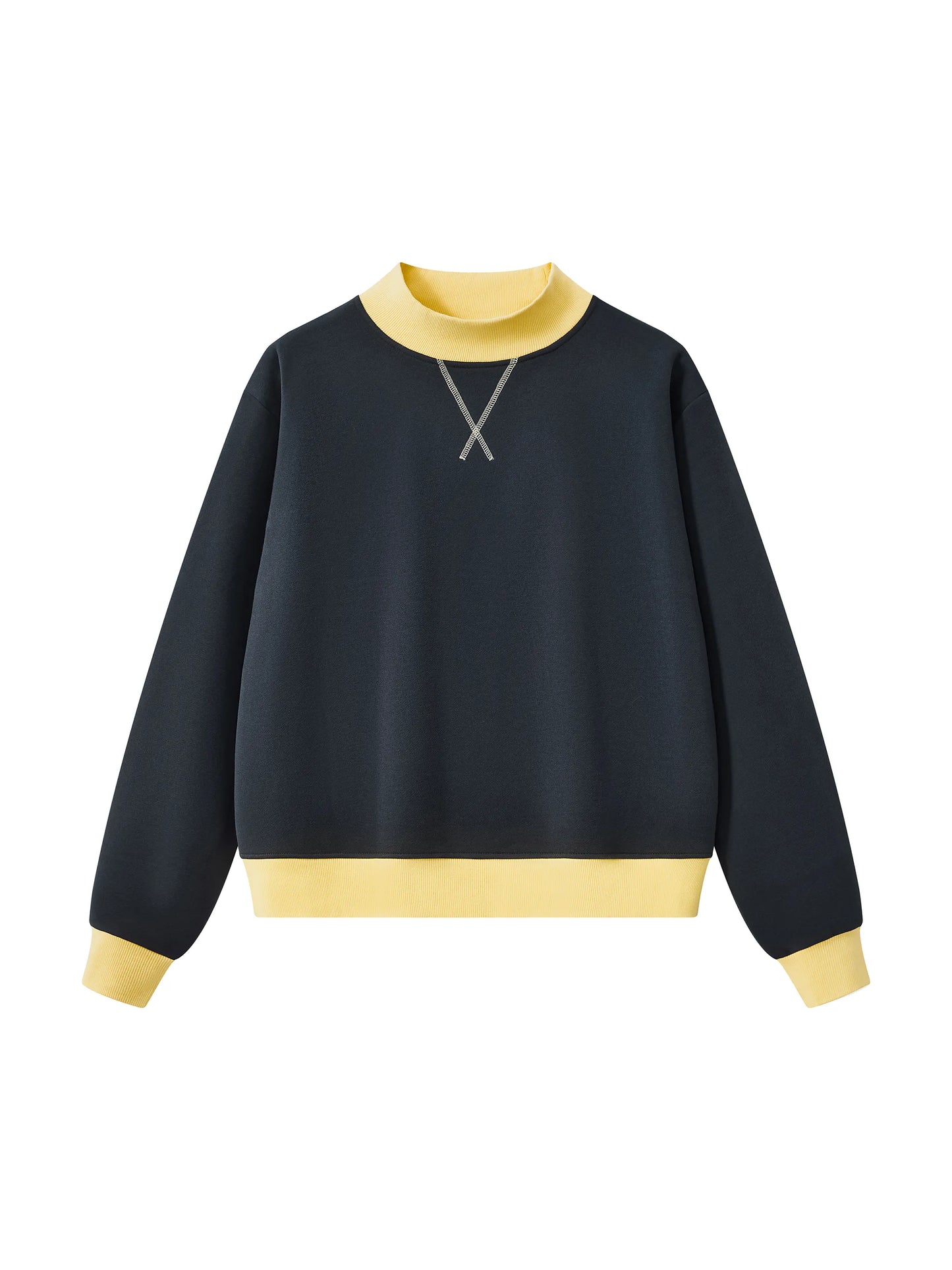 BLANK Two-Tone Mockneck Sweatshirt, Multiple Colors
