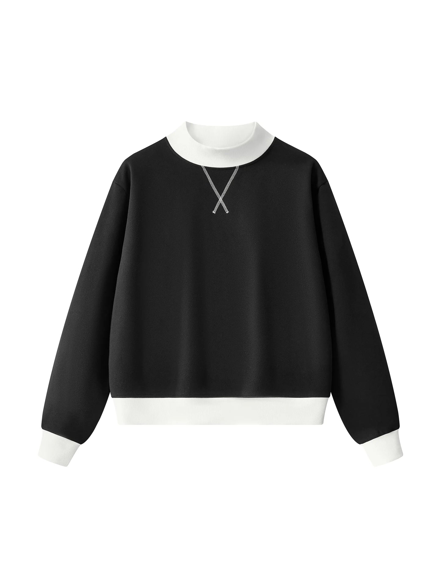 BLANK Two-Tone Mockneck Sweatshirt, Multiple Colors