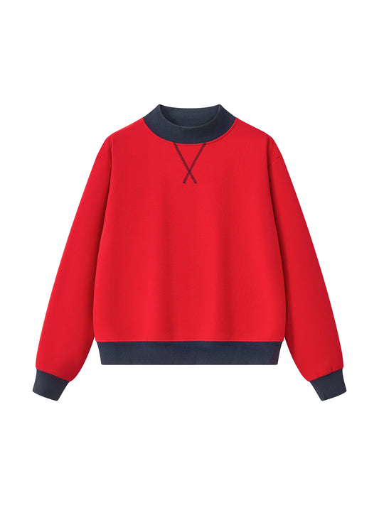 BLANK Two-Tone Mockneck Sweatshirt, Multiple Colors