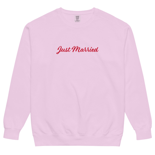 Just Married - Sweatshirt (Comfort Colors)