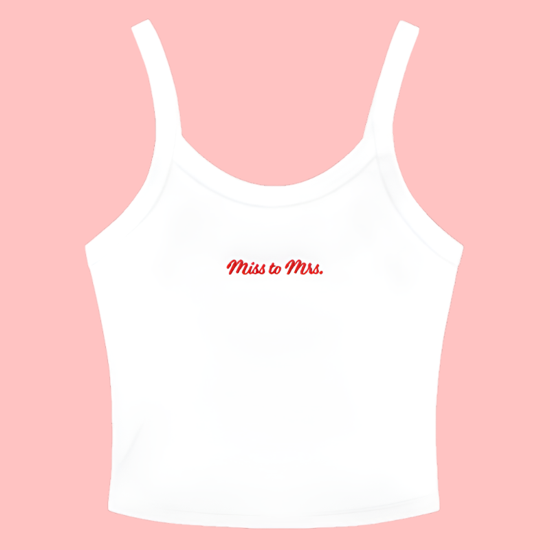 Miss to Mrs. - Embroidered Tank Top