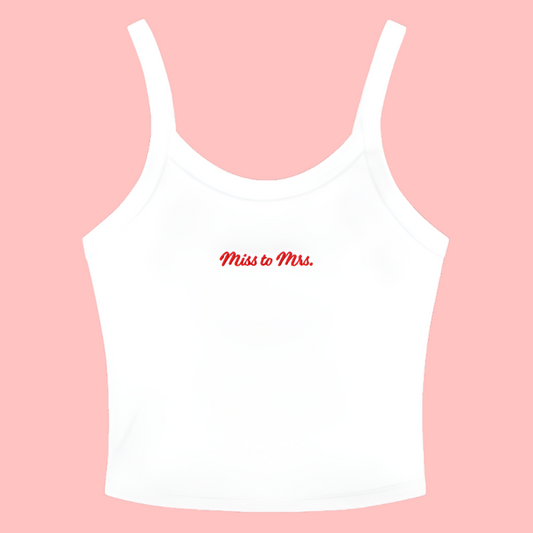 Miss to Mrs. - Embroidered Tank Top