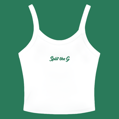 Split the G - Embroidered Tank Top (Multiple Colors)