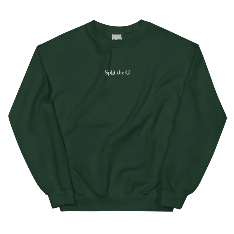 Split the G Sweatshirt, Embroidered, Multiple Colors