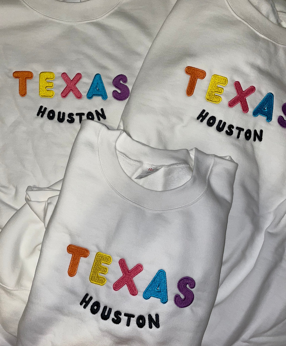 HOUSTON TEXAS (Embroidered) Sweatshirt