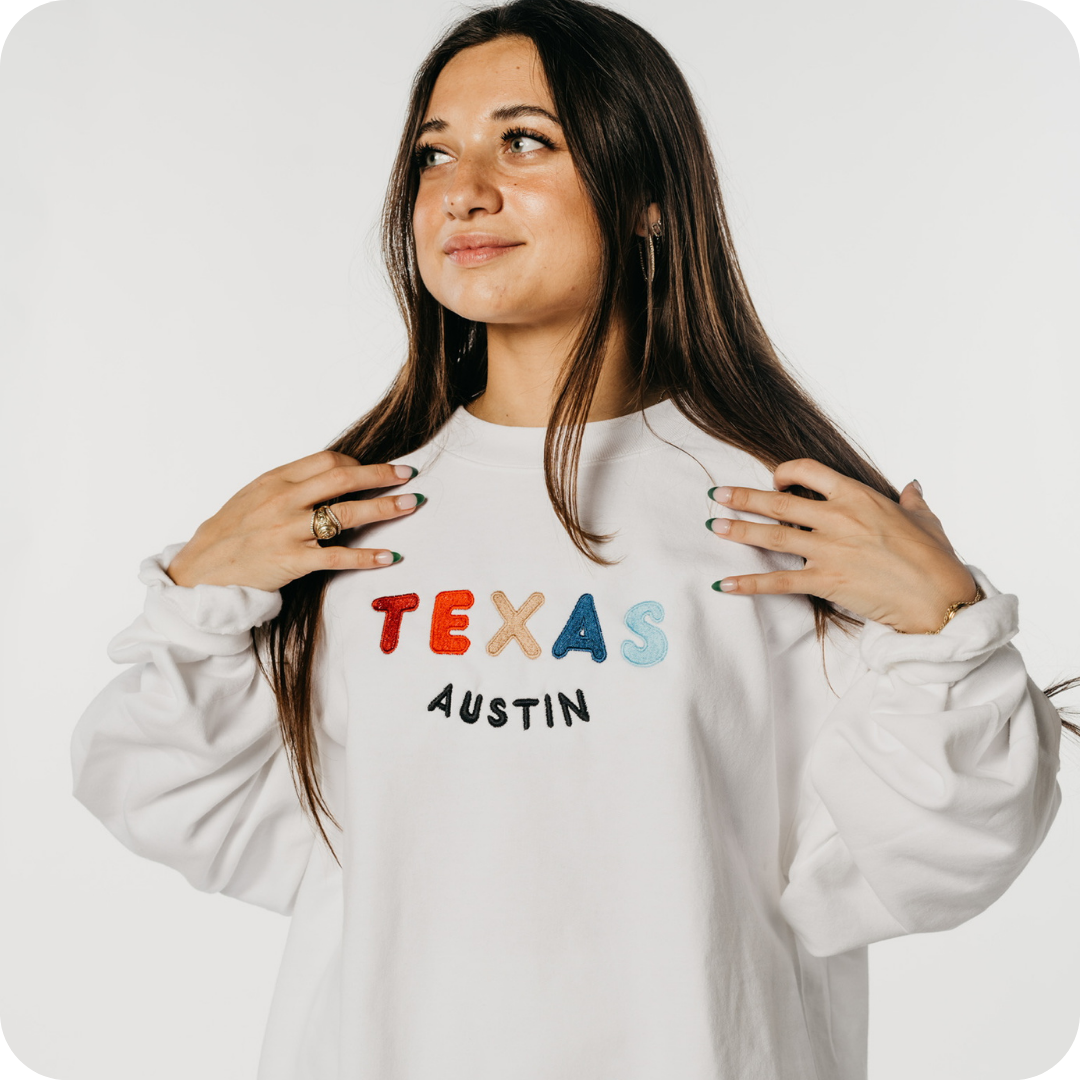 AUSTIN TEXAS (Embroidered) Sweatshirt