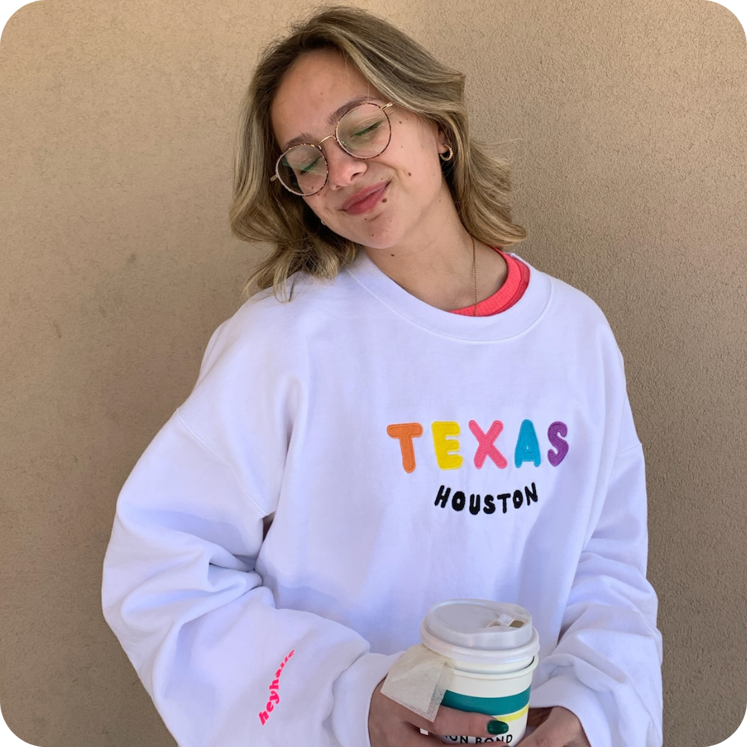 HOUSTON TEXAS (Embroidered) Sweatshirt