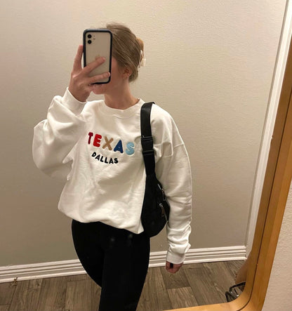 DALLAS TEXAS (Embroidered) Sweatshirt